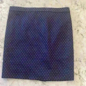 J.Crew size 14 women’s pencil skirt blue with red polkadots